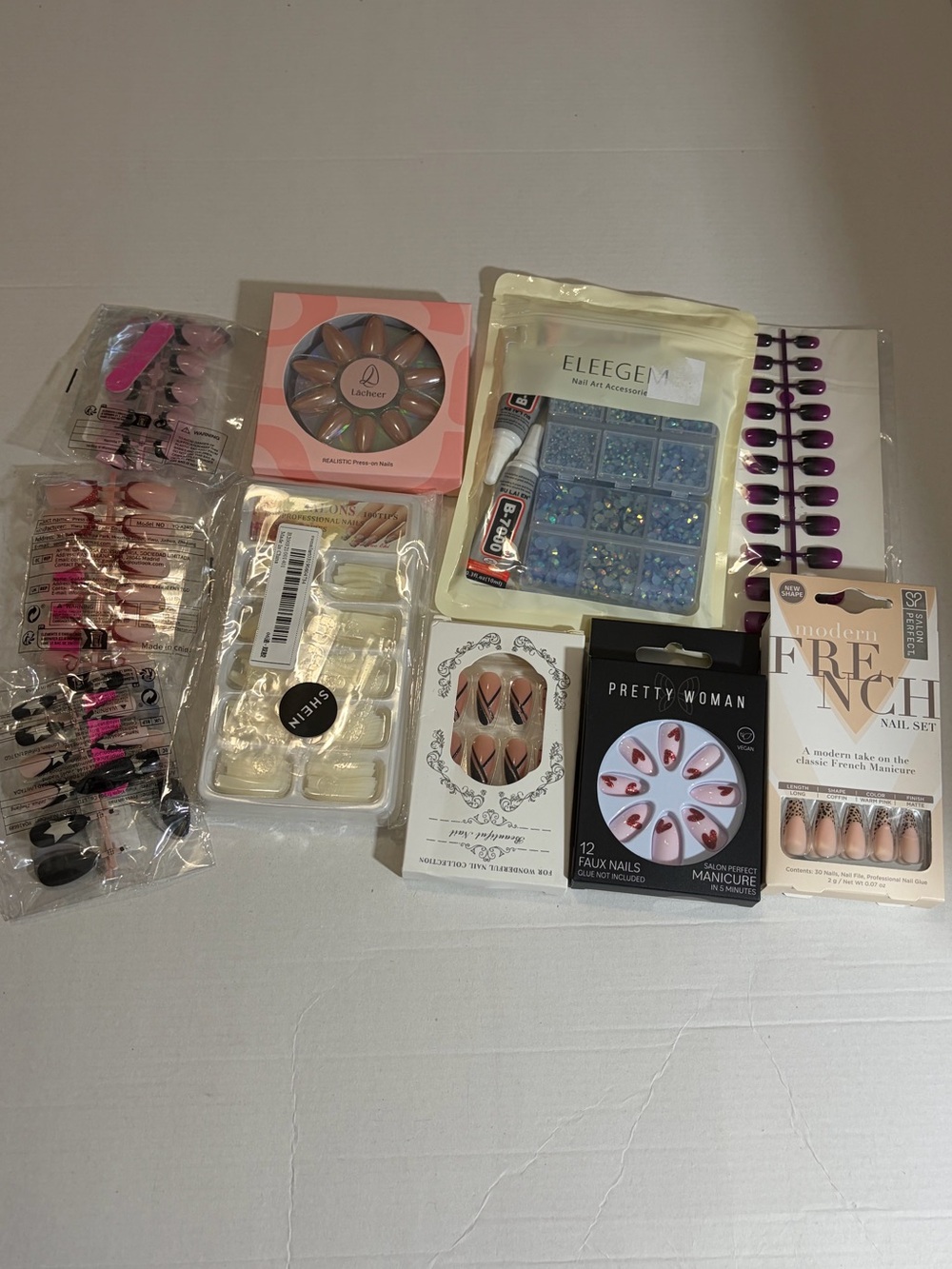 10 Piece Faux Nails Lot